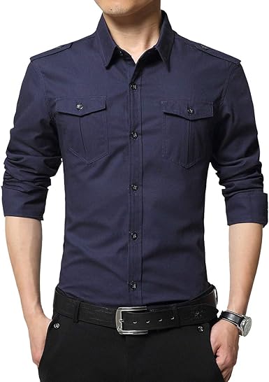 HiLY Mens Casual Button Down Shirts 
