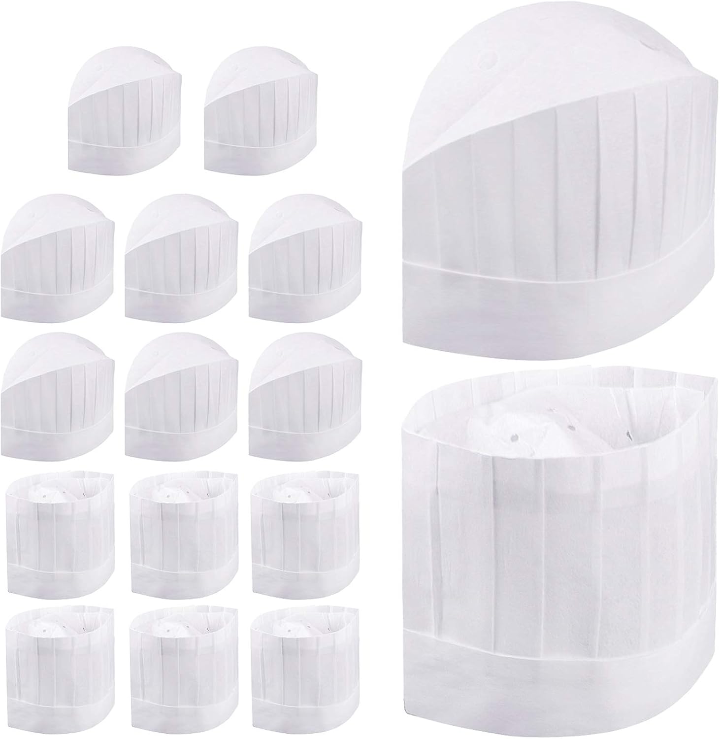 SelfTek Juego de 16 gorros desechables de chef Set de 9 pulgadas ...