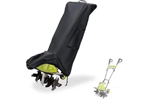 Okcool Electric Tiller Cover,Heavy Duty Waterproof Cultivator Cover for Sun Joe Electric Garden Tiller,Black