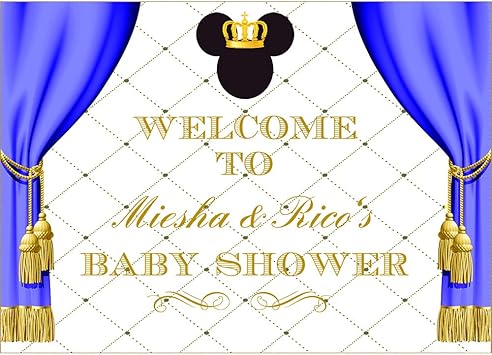 prince royal blue and gold baby shower