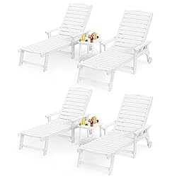 LUE BONA HDPS Chaise Lounge Chairs Set with