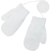 PLZSITDOWN Toddler Winter Mittens Solid Knitted Cold Protection Magic Gloves Mitten for Boys Girls