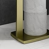 Architeckt Brushed Brass Freestanding Toilet Roll Holder view 4