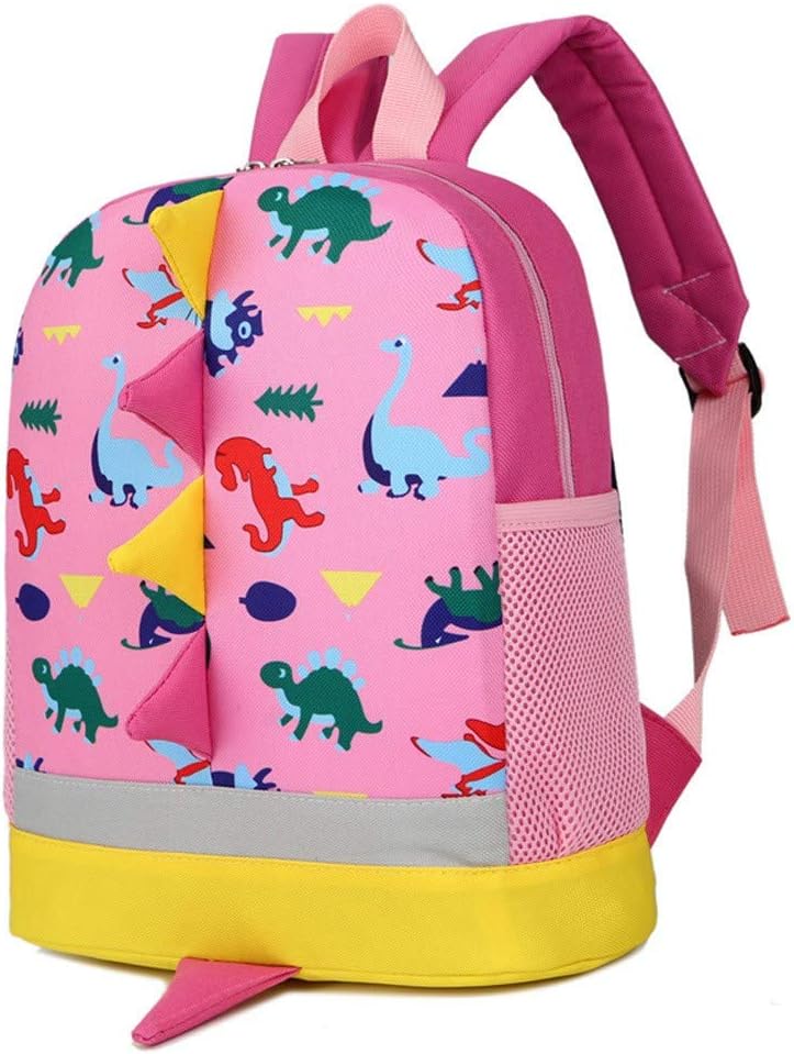 Children's Kindergarten Primary School Dinosaur Dorsal Fin Pattern Zipper Large Capacity Waterproof Backpack Bag