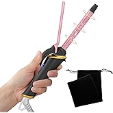 Ukliss Mini Curling Iron for Short Hair, Creates Perfect Tight Ringlets & Bangs, Fast Heat 30s, 5 Temp Settings, Dual Voltage, Auto Shut-Off & Anti-Scald Tip, Travel Friendly