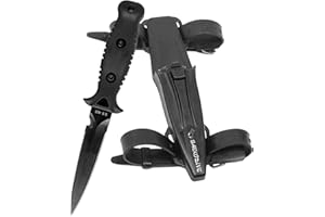 Saekodive Noir Dive Knife - Scuba Diving Knife with Holster, Dive Knife with Sheath and Leg Strap