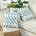 CaliTime Pack of 2 Cozy Fleece Throw Pillow Cases Covers for Couch Bed Sofa Modern Two-Tone Waves Geometric 20 X 20 Inches Gray Teal