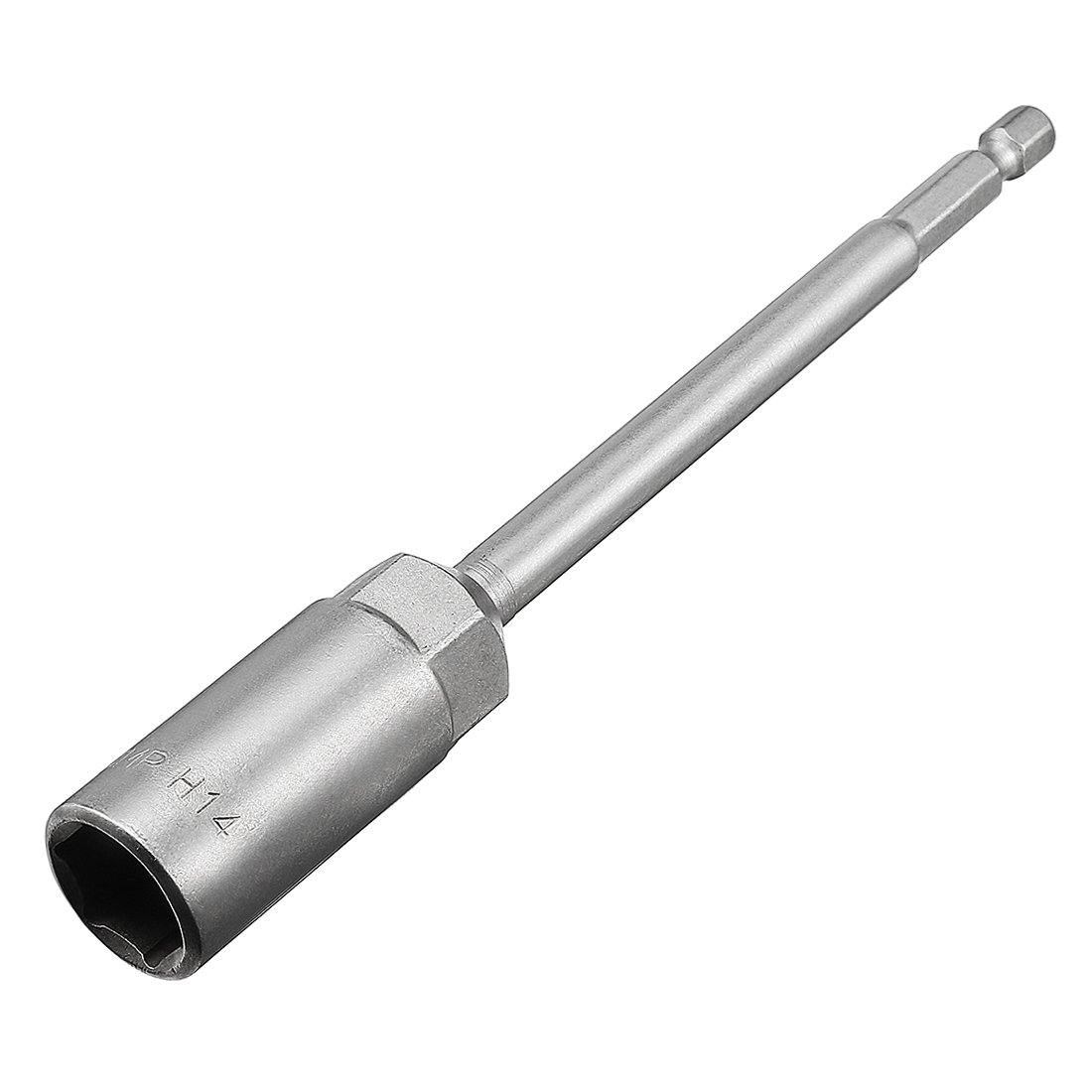 Sourcingmap 1/4" Quick-Change Hex Shank 14mm Nut Setter Driver Drill Bit, 150mm Length, Metric No-Magnetic