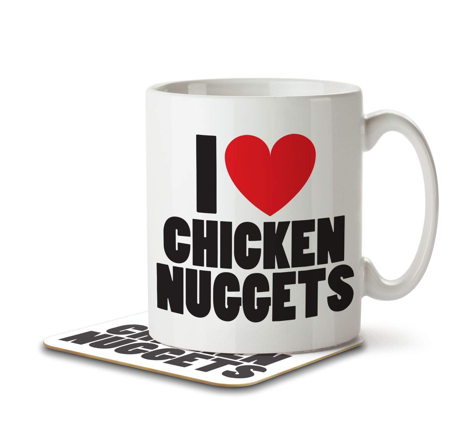 The Inky Penguin - I Love Chicken Nuggets - Mug and Coaster, Ceramic, 11fl. oz.