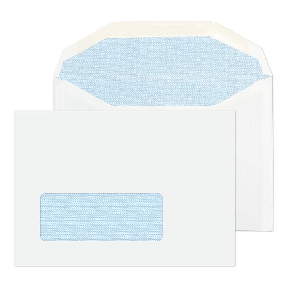 Blake Purely Everyday C6 114 x 162 mm 80 gsm Gummed Mailer Window Envelopes (2601) White - Pack of 1000