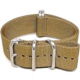 DaLuca Ballistic Nylon NATO Watch Strap - Sand (Matte Buckle) : 20mm