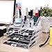 HOMFA Clear Acrylic Cosmetic Organizer Makeup Holder Display Jewelry Storage Case 4 Drawer for Lipstick Liner Brush Holder