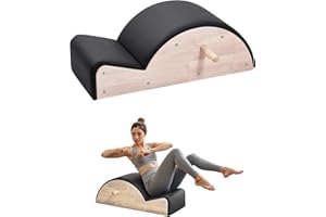 VEVOR Pilates Spine Corrector, Home Gym Yoga Pilates Accessory, Rubber Wood Fitness Training Tool, Arc Fitness Body Workout E
