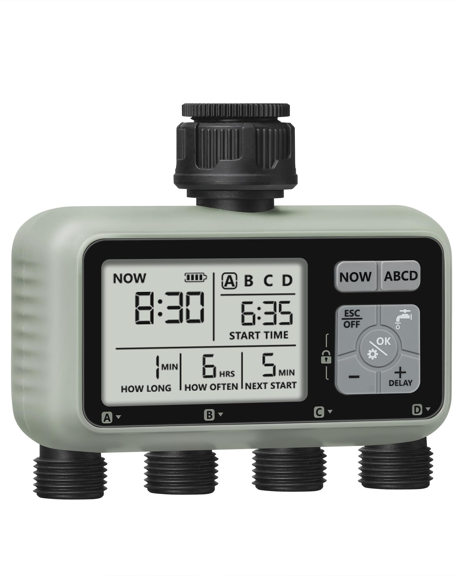 WILAWELS 4 Zone Sprinkler Timer, Garden Hose Timer, Automatic ...