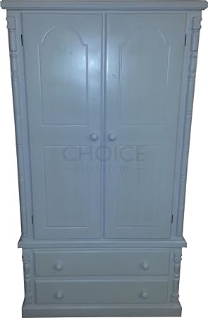 Komfy Living Handmade Hastings Grey Painted 3 Door 4 Drawer