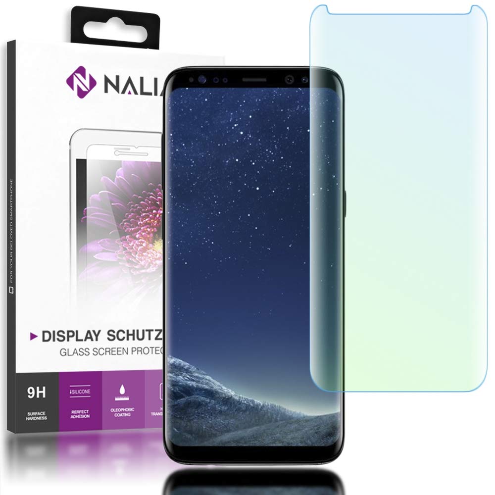 NALIA Screen Protector compatible with Samsung Galaxy S8 Plus, 9H Full-Cover Tempered Glass [Case-Friendly] Phone Protective Display Film, Durable LCD Saver Protection Armor Hard Foil - Crystal Clear