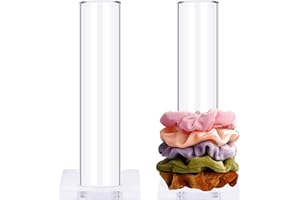 OAOLEER 2Pcs Scrunchie Holder Stand,Clear Jewelry Organizer for Teen Girl Women Gifts, The Perfect Scrunchy Display Organizer