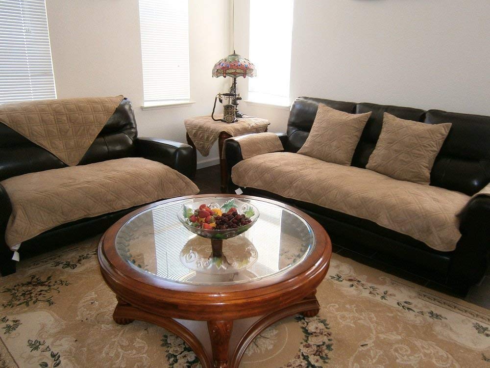 Bonded Micro Suede Quilted Customised Sectional Chaise Lounge Sectional