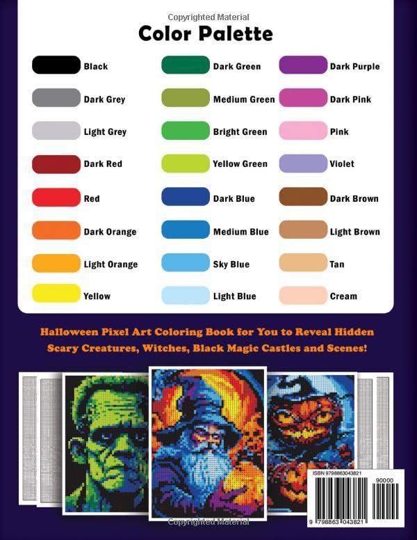 Mua Mystery Mosaic Color By Number Magic World: Halloween Pixel Art ...