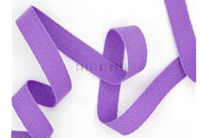 CRAFTMEMORE 3/8 Inch Twill Tape Fabric Ribbons Webbing Herringbone Twill Bias Binding Tape for Clothes Sewing Craft Trim Lace 36 Yards (MP22 Purple)