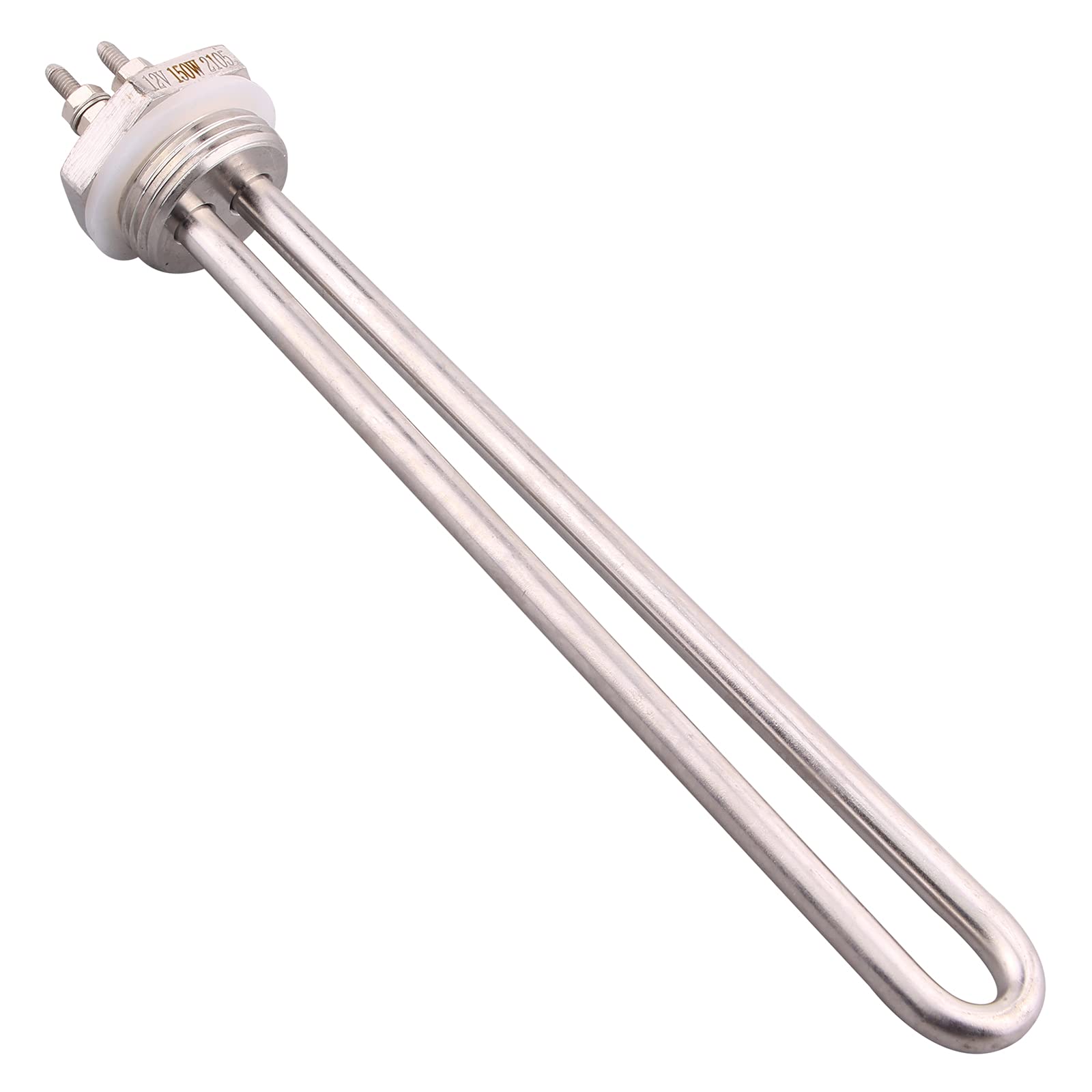 DERNORD 12V Heating Element 150 Watt 1Inch BSP Flange Stainless Steel Heater for Wind Surbine Solar Heater