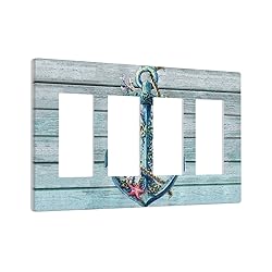 Nautical Anchor 4 Gang Quad Rocker Light Switch