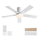 42 Inch Ceiling Fans with Lights and Remote,Flush