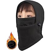 Vanolu Kids Balaclava Ski Mask Winter Fleece Hat for Boys Girls, Toddler Baby Winter Caps Baklava Face Masks Youth Warm Hood