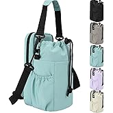 JRQCSJY Water Bottle Holder with Strap, 32/40oz Insulation Water Bottle Carrier Bag with Phone Pocket, Water Bottle Sling Bag Crossbody Water Bottle Holder for Hiking Walking