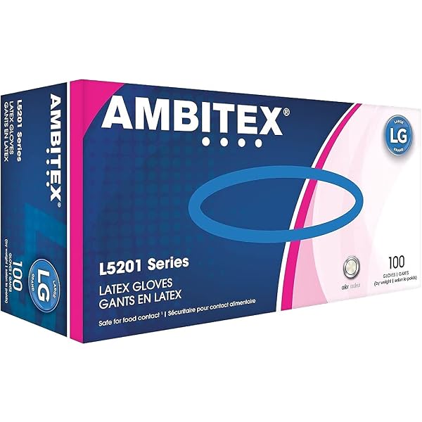 Amazon.com: Tradex L5101-MD Ambitex Medium Powdered Latex Gloves