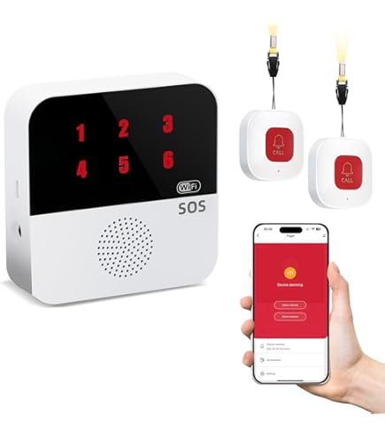 WiFi Smart Emergency Alert System For Seniors - SOS Button Calls Caregiver's Phone, Wireless Life Alert