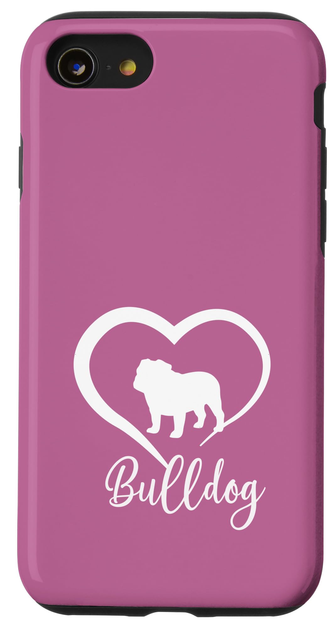 iPhone SE (2020) / 7 / 8 Bulldog Cute Bulldog Silhouette Heart Shape Case