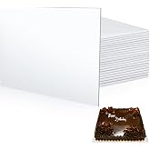 Jingmore 12 Pcs Quarter Sheet Rectangle Cake Drum Board 10 x 14 Inch, White | Greaseproof Rectangle Cake Board, 1/4 Inch Thick Foil Corrugated Plate Drum Base, for Desserts Display