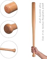 BigTree Wooden Baseball Bat 30 Inch Youth Adult Outdoor Training Lightweight view 3