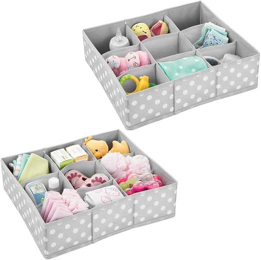 Amazon Com Mdesign Soft Fabric 9 Section Dresser Drawer And