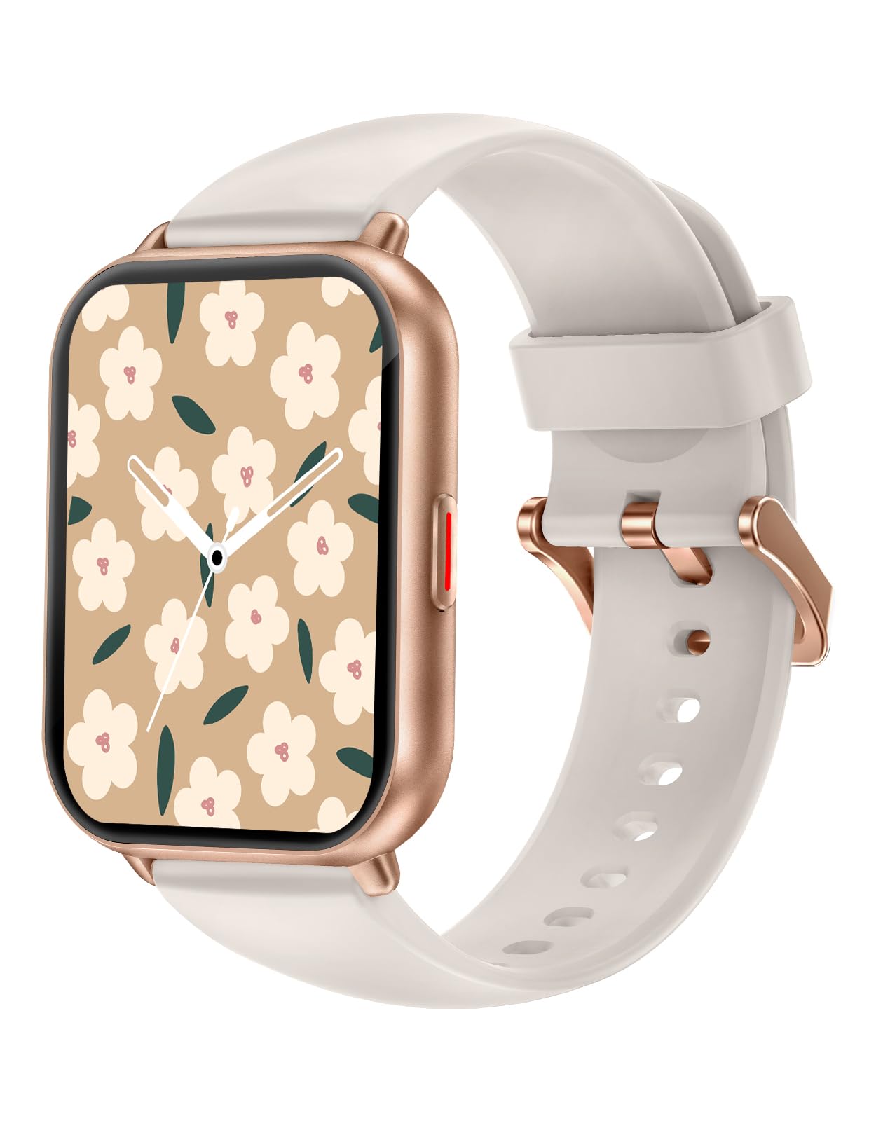 RUIMEN スマートウォッチ 通話機能付き レディース Smart Watch iPhone アンドロイド対応 女性生理周期管理 歩数計 腕時計 着信通知 懐中電灯 天気予報 音楽制御 IP68防水 長持ちバッテリー ストップウォッチ 目覚まし時計 長座注意 スマート探す 日本語説明書 交換バンド付属 (ベージュゴールド)商品画像