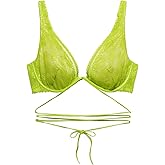 Savage X Fenty Womens Caged Lace Unlined Bra with Tie