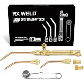 RX WELD Light Duty Welding &amp; Brazing Torch Kit, 3 Welding Tips | J-28 Torch Handle