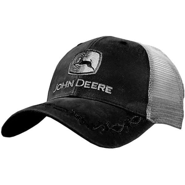 John Deere Men's Navy with Grey Mesh Back Hat at Amazon Men's