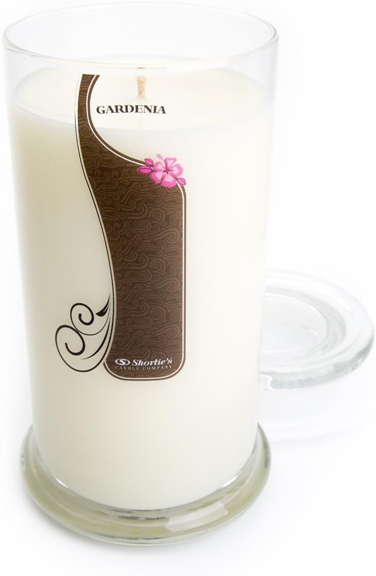 Pure Gardenia Candle - Large White 16.5 Oz. Highly Scented Jar Candle - Made with Essential & Natural Oils - Flower & Floral Collection