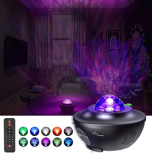 Ancocs Projecteur Ciel Etoile Galaxie Plafond Lampe Projecteur Led Starry Night 10modes Haut Parleur Bluetooth Telecommandees Veilleuse Bebe Musicale Et Lumineuse Veilleuse Enfant Adulte Projecteur Amazon Fr Luminaires Et Eclairage