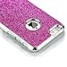 ULAK iPhone 6s Case, iPhone 6 Case, Bling Glitter Crystal Plastic Case with Colored Chrome Coating Cover for Apple iPhone 6 & 6S 4.7 inch Generation (Rose Pink/Glitter)