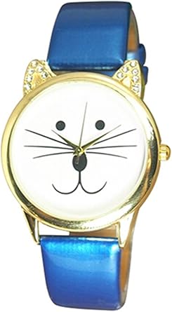 Reloj de Pulsera de Cara de Gato - SODIAL(R) Reloj de Pulsera ...