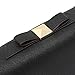 Small Crossbody Purse Wallet Pu Leather Bags with Bowknot Chain Strap for Women Shoulder Handbags (Black)
