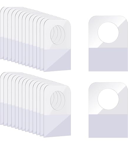 Lote De 1000 Etiquetas Colgantes De Plástico Transparente Autoadhesivas - Para Ganchos De Pared (Slatwall)