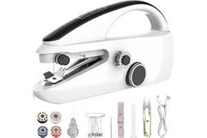 CJC Handheld Sewing Machine, Sewing Machine for Beginners, Two Speed Adjustment Electric Handheld Mini Sewing Machine, Easy to Use and Fast Stitch Suitable for Clothes,Fabrics, DIY Home Travel