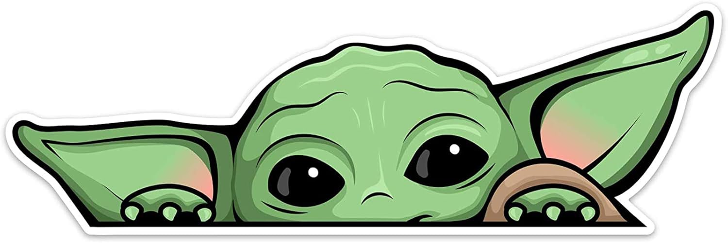 5 Pack Baby Yoda Stickers, Baby Yoda Car Decal Sticker Vinyl Car Decal or Laptop Sticker for