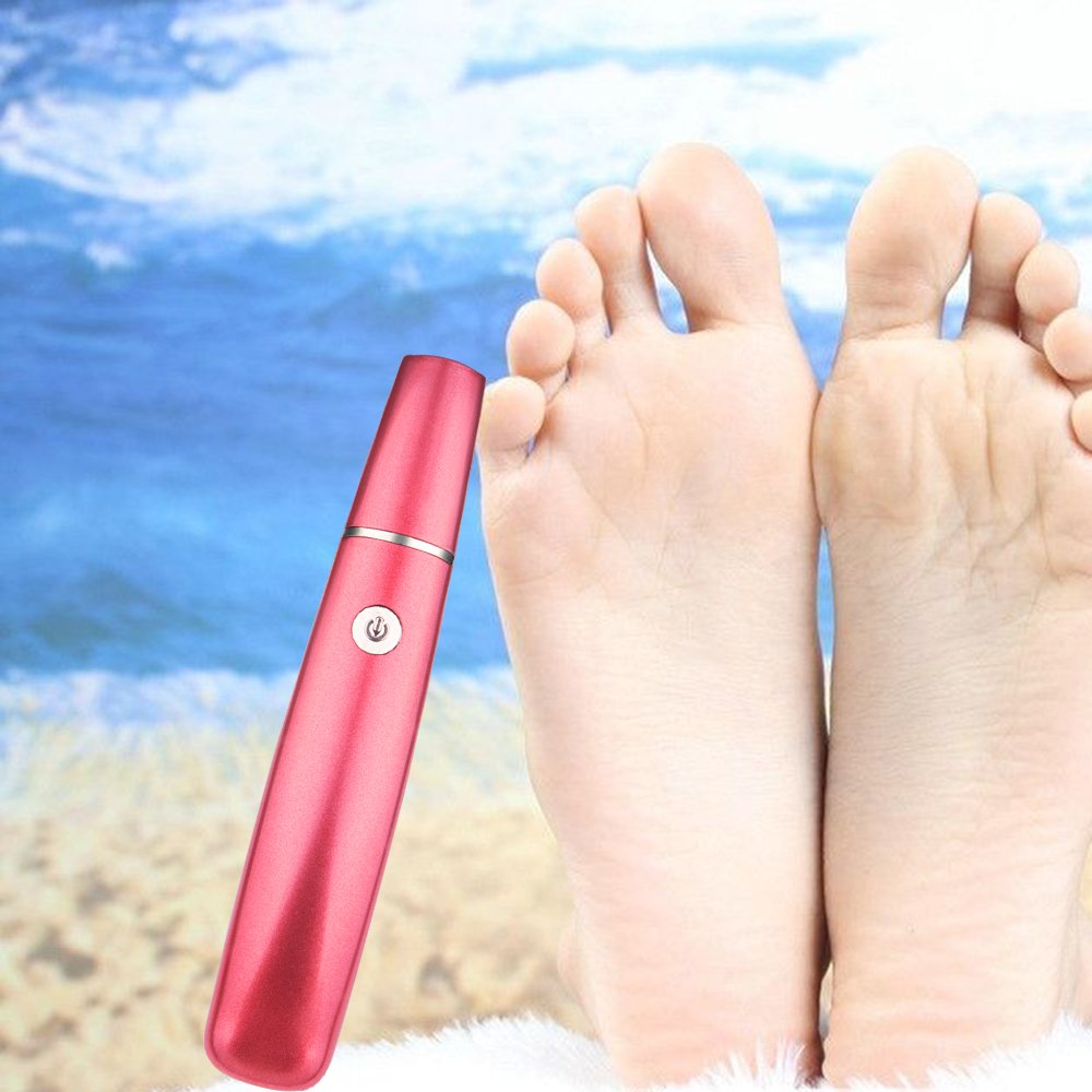 Rechargeable Callus Remover with LED Light,TianQin WY Electric Callus Remover ,Easier Grip Design to Remove More Callus Perfect for Remove Hard, Dead, Cracked Skin, 2 Rollers Included
