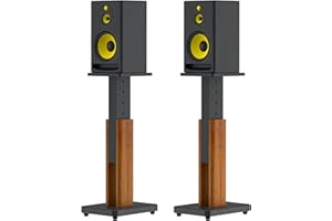 Height Adjustable Speaker Stands Pair for Klipsch Bookshelf Speaker Stand - Wood Grain Floor Speaker Stands for Klipsch R-40P