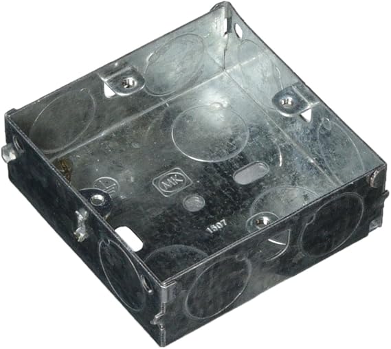 MK Boxes and Frames 861 ZIC 25 mmDeep SingleFlush Metal Box (Old